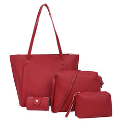 Women 4pc Set Handbag Shoulder Bags Tote Bag Crossbody Wallet Sac a Main Femme