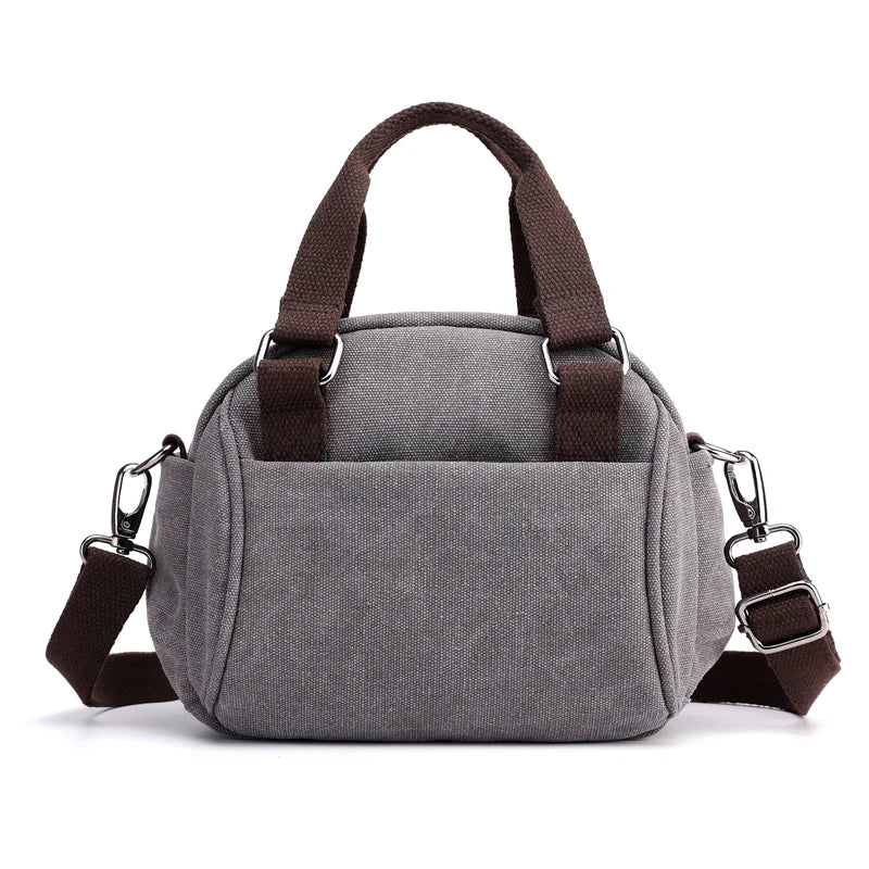 Canvas Small Shoulder Bag Women Crossbody Messenger Tote Girls Vintage Handbag