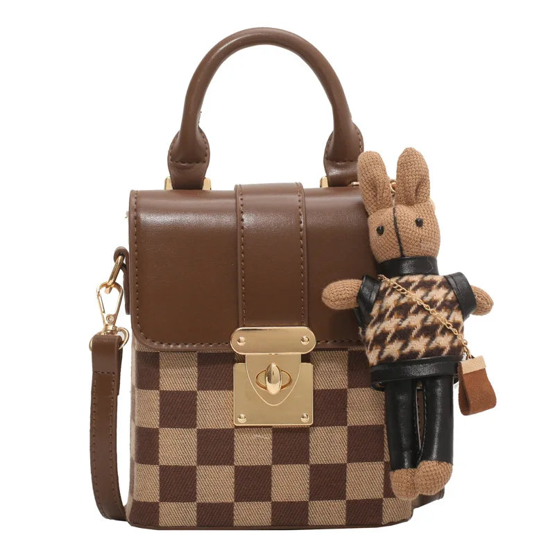 Rabbit Lock Handbag Shoulder Bag Crossbody Messenger Tote