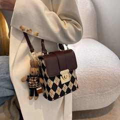 Rabbit Lock Handbag Shoulder Bag Crossbody Messenger Tote