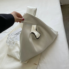 Striped Large Capacity Women's Tote Bag for Autumn Casual Shopping