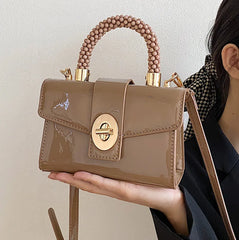 Women High Shoulder Bag Crossbody Bag Patent Leather Purse Tote Pack Bolsa