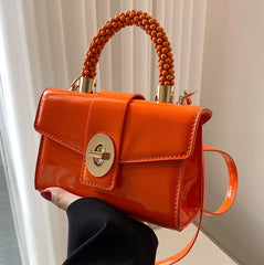 Women High Shoulder Bag Crossbody Bag Patent Leather Purse Tote Pack Bolsa