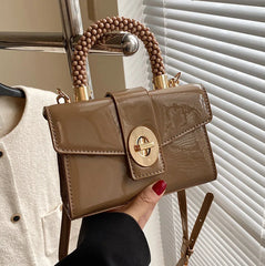 Women High Shoulder Bag Crossbody Bag Patent Leather Purse Tote Pack Bolsa