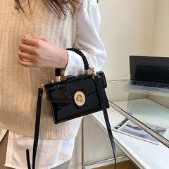 Women High Shoulder Bag Crossbody Bag Patent Leather Purse Tote Pack Bolsa