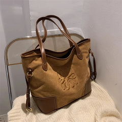 Retro Brown Crossbody Tote Bags Bucket Clutch Bag