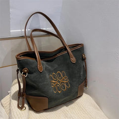 Retro Brown Crossbody Tote Bags Bucket Clutch Bag