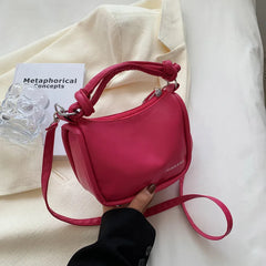 Women Messenger Bags PU Leather Handbag Shoulder Bag Crossbody Handbags Pink