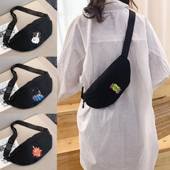 Mini Bag Waist Packs Underarm Shoulder Bags Men Hand Print Anime Crossbody Bags