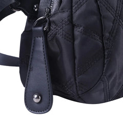 Women Nylon Quilted Handbag Lady Winter Smart Phone Crossbody Bag