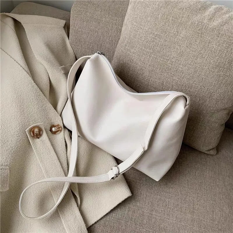 Women One-shoulder Messenger Bag Ladies Casual Tote Soft PU Leather
