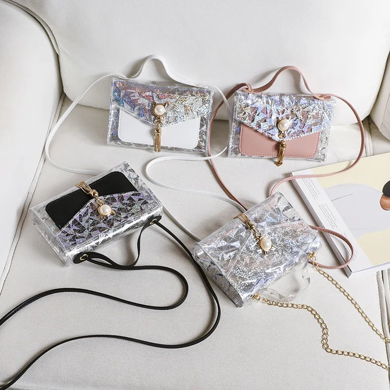 Women PVC Shoulder Bags High Ladies Small Messenger Bags Female Purses