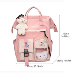 Purple Backpack For Teenage Girls Waterproof School Bags Ladies Casual Travel
