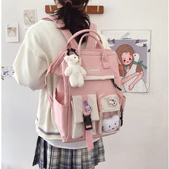 Purple Backpack For Teenage Girls Waterproof School Bags Ladies Casual Travel