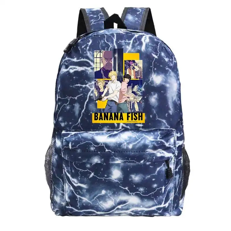 Women School Backpack Banana Fish Bagpack Female Anti Theft Rucksack