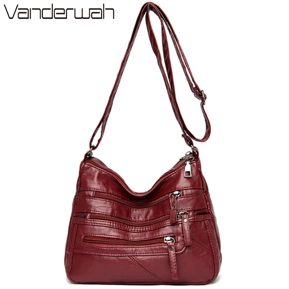 Leather Shoulder Bag for Women Crossbody Handbag