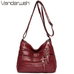 Leather Shoulder Bag for Women Crossbody Handbag