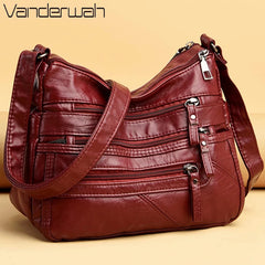 Leather Shoulder Bag for Women Crossbody Handbag