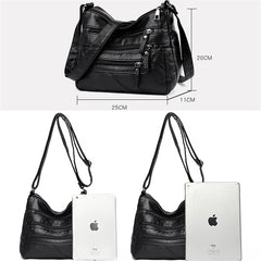 Leather Shoulder Bag for Women Crossbody Handbag