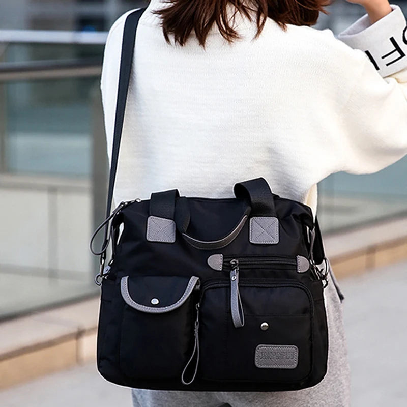 Women Shoulder Bag Nylon Handbags Waterproof Crossbody Bag Large Capacity