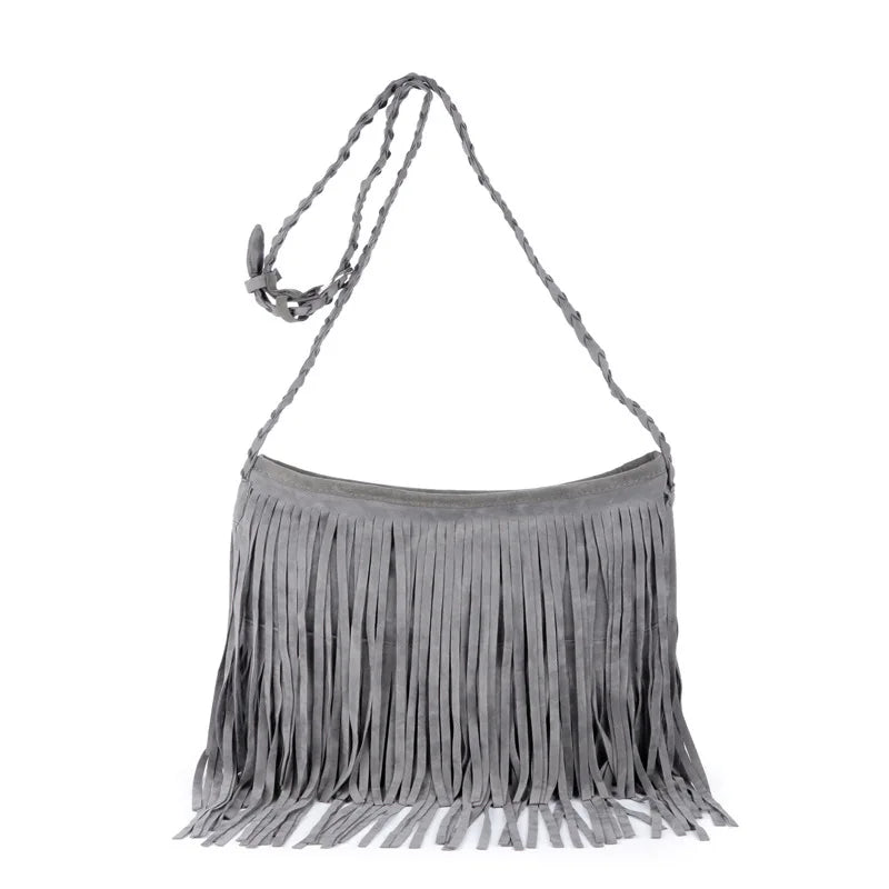 Women Shoulder Crossbody Bag Tassel Solid For Mobile Phone Money Keys