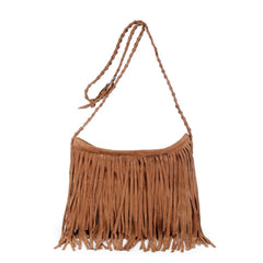 Women Shoulder Crossbody Bag Tassel Solid For Mobile Phone Money Keys