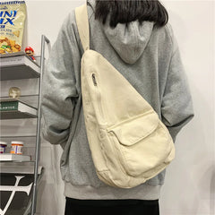 Canvas Crossbody Crossbody Solid Chest Bag
