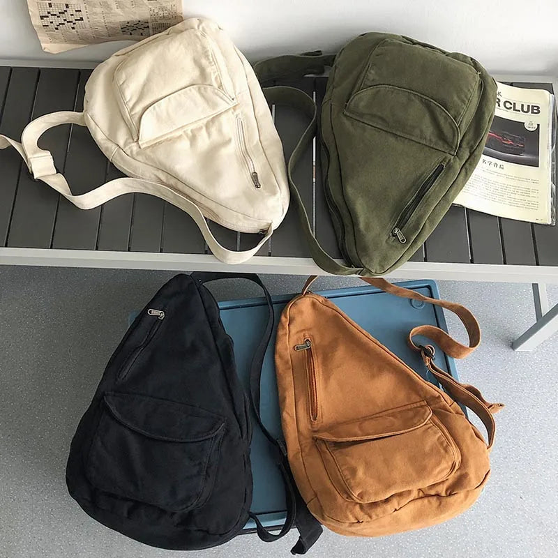 Canvas Crossbody Bag Women Lightweight Travel Shoulder Bag
