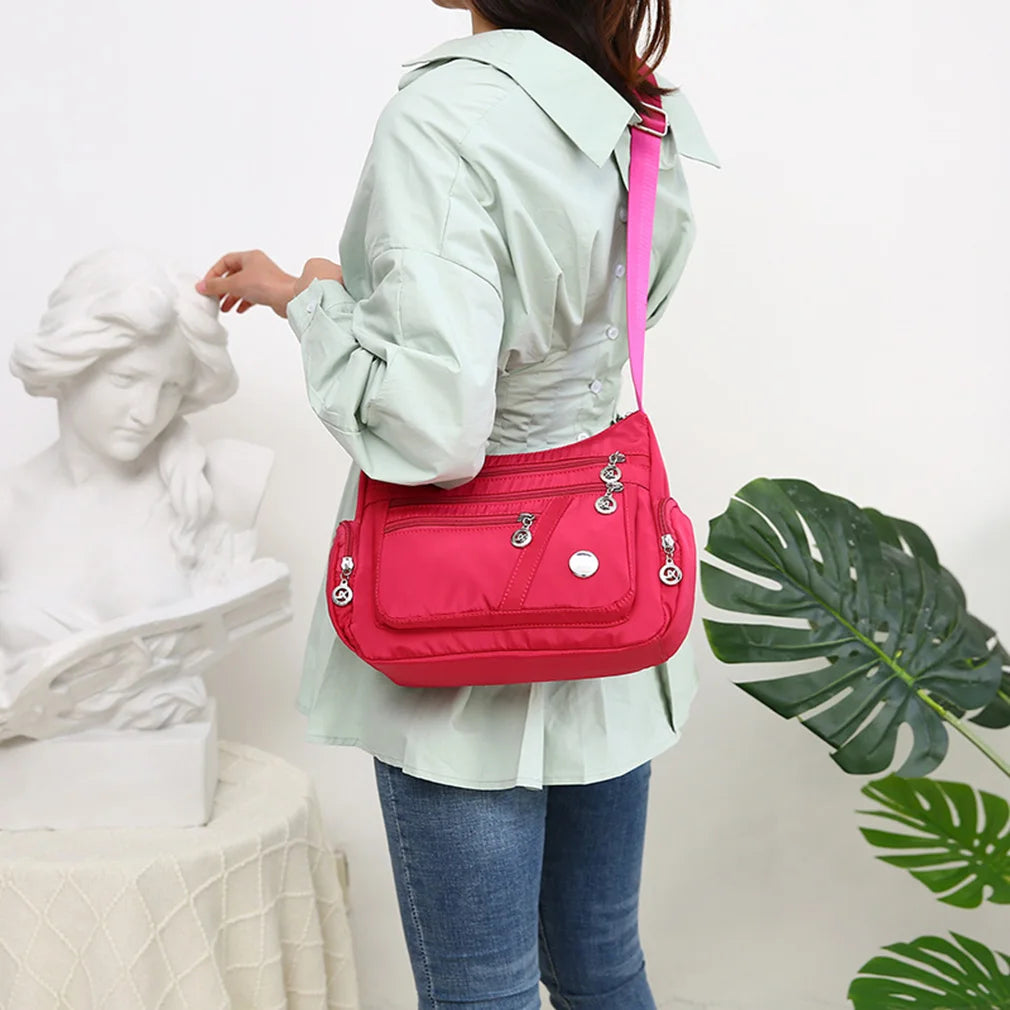 Women Shoulder Messenger Bag Nylon Lightweight Waterproof Travel Crossbody