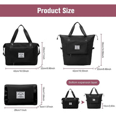 Women Shoulder Travel Bag Luggage Gym Yoga Sport Large Capacity Duffle Tote