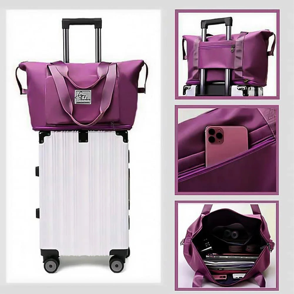 Women Shoulder Travel Bag Luggage Gym Yoga Sport Large Capacity Duffle Tote