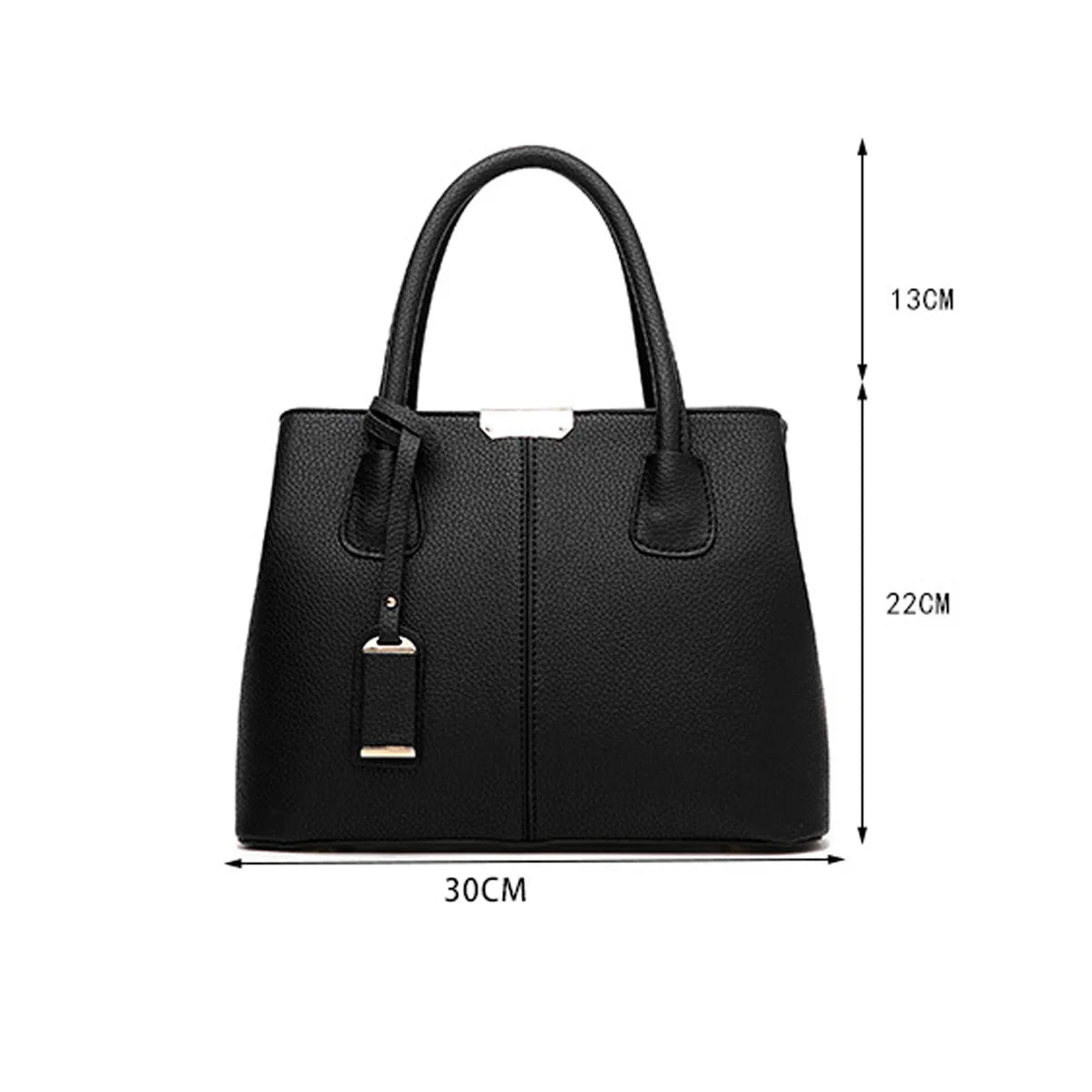 Solid Style Leather Handbag Large Capacity Shoulder Messenger Pack