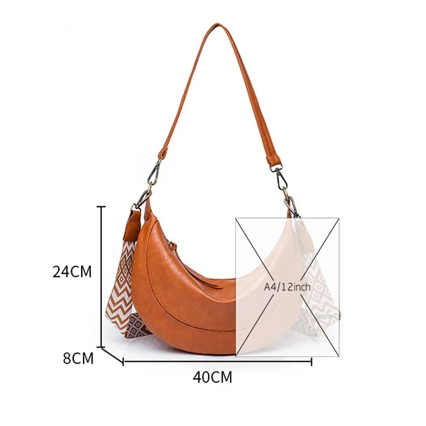Women Solid PU Crossbody Bag with Guitar Strap Vegan Shoulder Messenger Satchels