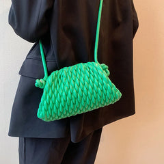 Vintage Folds Phone Pouch Leather Crossbody Bag Soft Clutch Shoulder Bag