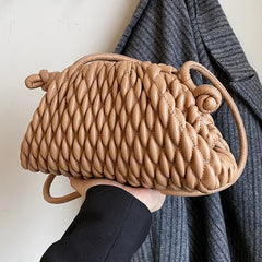 Vintage Folds Phone Pouch Leather Crossbody Bag Soft Clutch Shoulder Bag