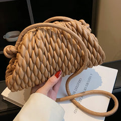 Vintage Folds Phone Pouch Leather Crossbody Bag Soft Clutch Shoulder Bag