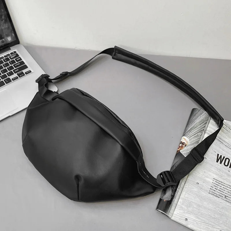 Women Waist Packs Leather Fanny Letter Belt Bags High Shoulder