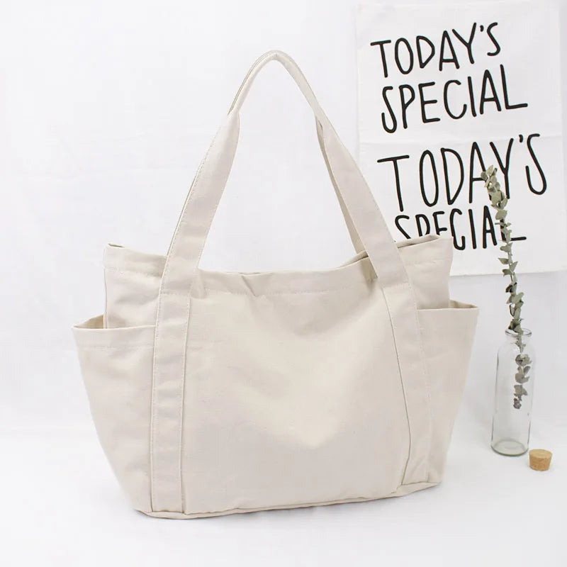 Women Canvas Bag Large Tote Handbags Student Shoulder Bags Sac A Main Femme