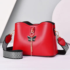 Women Handbag Butterfly Tassel PU Leather Messenger Bags Ladies Crossbody