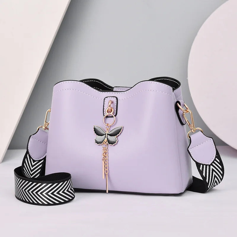 Women Butterfly Tassel Messenger Bag Crossbody Tote Shoulder Bag