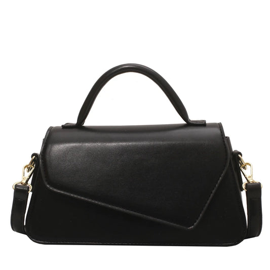 Women's PU Leather Handbag Minimalist Shoulder Bag Lipstick Packet Khaki