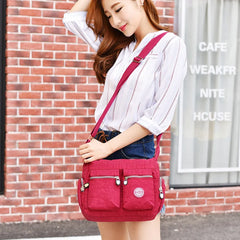 Waterproof Shoulder Cross Body Bags Zipper Nylon Cross Travel Women's Messenger