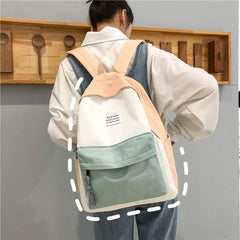 Women's Canvas Backpacks Lady Shoulder Bags School Bag Teenage Girl Backpack
