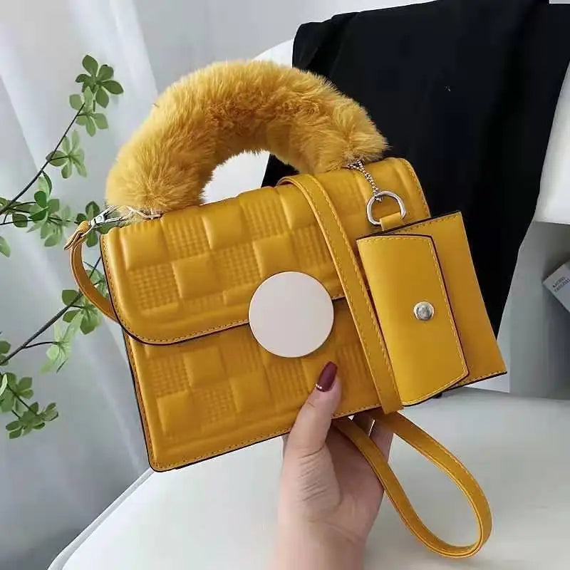 Women's Crossbody Bags Casual Travel Handbags Totes With Plush Handle