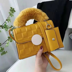 Women's Crossbody Bags Casual Travel Handbags Totes With Plush Handle