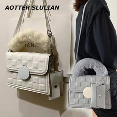 Women's Crossbody Bags Casual Travel Handbags Totes With Plush Handle