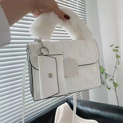 Women's Crossbody Bags Casual Travel Handbags Totes With Plush Handle