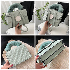Women's Crossbody Bags Casual Travel Handbags Totes With Plush Handle