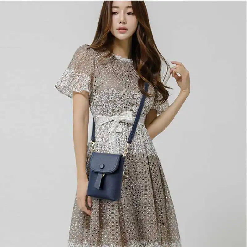Women's PU Leather Phone Bag Shoulder Messenger Bag