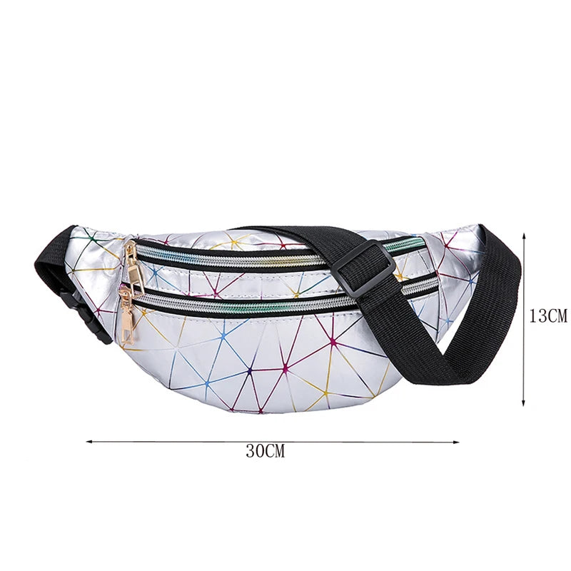 Women's Rock and Roll Flashing Lattice Waist Pack